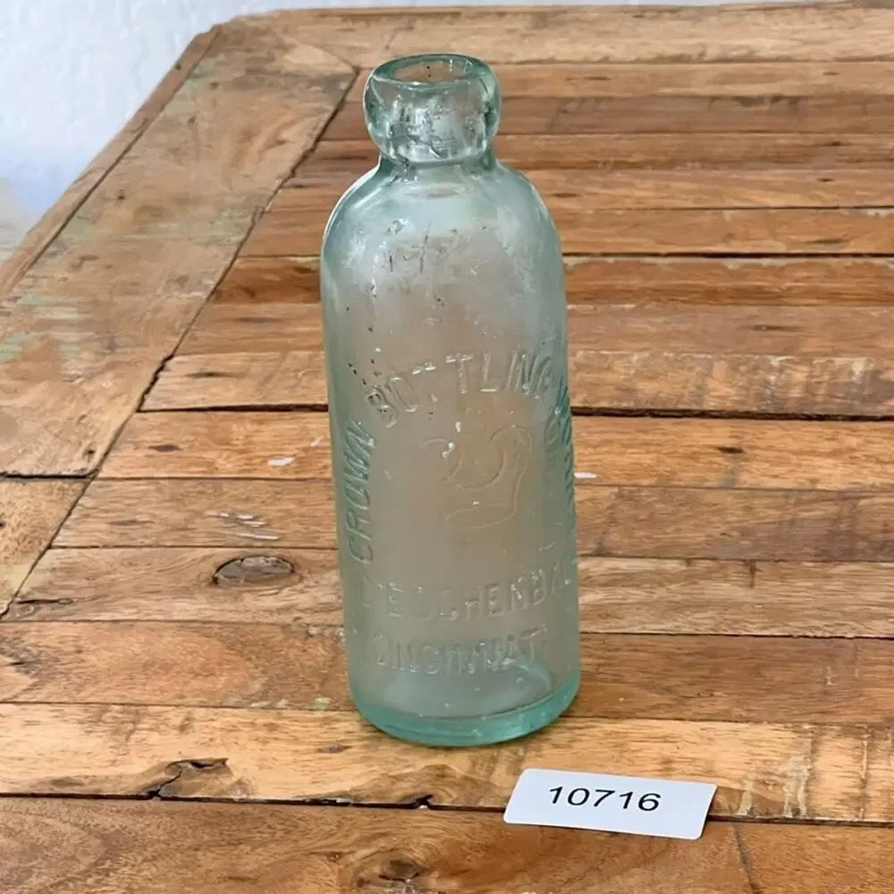 Vintage Blob Top Hutchinson Bottle Crown Ceschon Cincinnati Soda Collectible